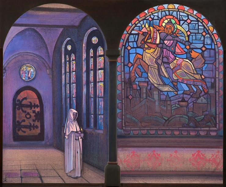 Glory to the Hero by Nicholas Roerich. Image via Wikiart.org.